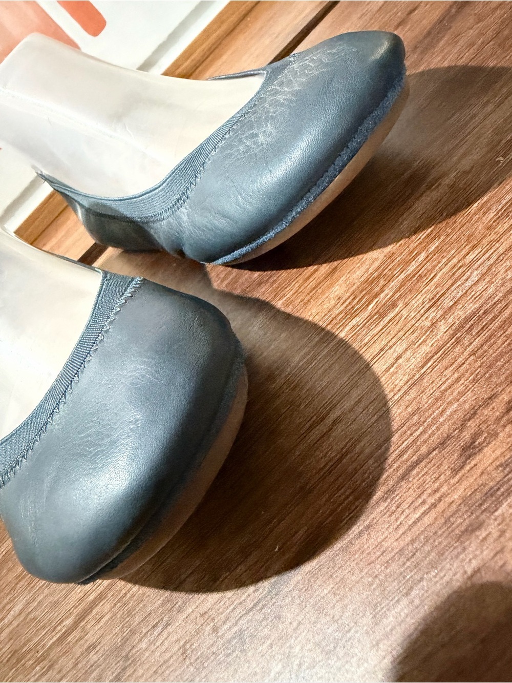 Yosi Samra Samara Foldable Leather Ballet Flat Deep Navy Sz 8 NWOT - Picture 3 of 10